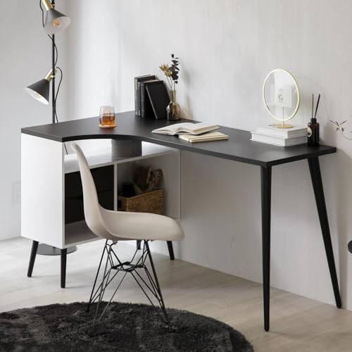 ���_���f�R �p�\�R���f�X�N L�� 145cm�� L���f�X�N pc�f�X�N desk �� ���b�N�t�� ���[ �V���v�� ���� �w�K�� �׋��� �ݑ�Ζ� �ؐ� ������� (�z���C�g×�u���b�N)