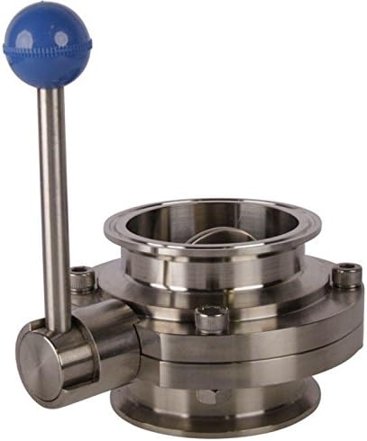 Butterfly Valve | Tri Clamp 3 inch Pull Handle - Stainless Steel SS304 / EPDM - Glacier Tanks - (2 Pack)