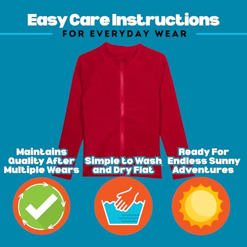 Image of SwimZip UPF 50+ Long Sleeve Rash Guard for Boys' and Girls' - Baby, Toddler, Kids