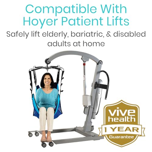 Vive Patient Lift Sling - Transfer Blanket for Bed Positioning and Lifting - Large Medical Device for Obesity, Nursing, Caregivers, Seniors, Physically Disabled and Full Body Sleepers - Mesh with