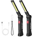Suranew Rechargeable LED Work Light, Christmas Stocking Stuffers for Men Dad, Magnetic Base 360° Rotatable Flashlight for Mechanics, White Elephant Gifts, Car Repair & Camping