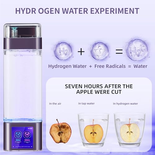BESTING Hydrogen Water Bottle Deluxe Version, Up to 9000ppb Concentration, Upgrade Smart Touchscreen Control SPE Hydrogen Generator with LED Display Portable Hydrogen Water Machine - Image 3
