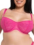 Curvy Kate All Night Balconette-BH aus Spitze, Hot Pink/Blush, 65GG