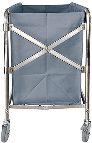 Kuchnia Ruchome Wózki Szare Medyczne Składane X-Cart Z Kółkami Basket Trolley Heavy Duty Pranie Heat Dla Hotel Metal Lniana Sorter Do Szpitala Do Domu