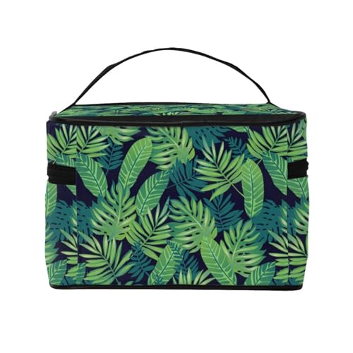 メイクボックス 化粧ボックス ハワイ 情 木の葉 レディース メンズ コスメ収納ボックス 大容量 多機能 化粧品収納 旅行用品収納バッグ メイク収納 コスメバッグ 持ち運び便利 makeup organizer 小物入れ メイク道具入れ プレゼント CSM