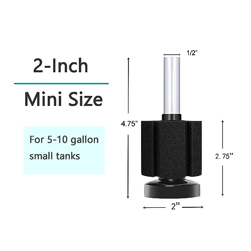 Image of AQUANEAT 9 Pack Aquarium Bio Sponge Filter Breeding Fry Betta Shrimp Nano Fish Tank (Small up to 10Gal)