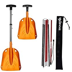 SkinStar Sonda para avalanchas de 260 o 320 cm y p...: Pala de lavana: esta práctica y muy ligera pala para avalanchas de Skinstar es un ayudante fiable para casos de emergencia. Sonda de láava: sonda de ahorro de energía gracias a la punta cónica más grande, montaje rápido, marcas fáciles de leer, separ...