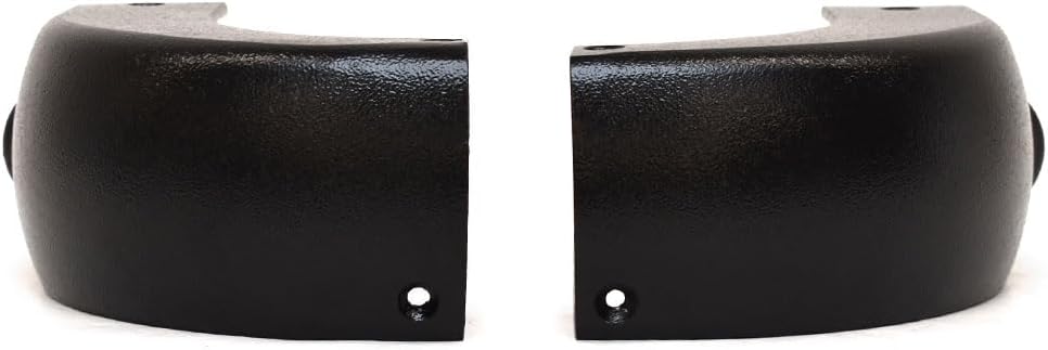 Pontoon Boat Corner Caps | 6 Inch Black Aluminum (Set of 2)