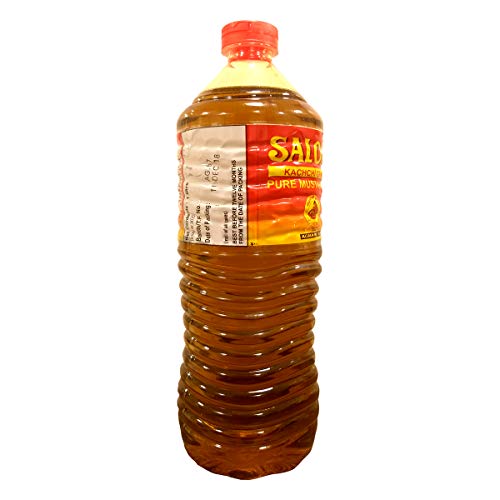 Image of Saloni Mustard Oil 1 LTR bottle - Pure Kachchi Ghani Mustard Oil