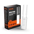 Tenda OAP1200 Access Point Esterno AC1200 Doppia Banda, Indoor/Outdoor Access Point 1200Mbps, IP65, MU-MIMO, OFDMA, Roaming Senza Interruzioni, Fino a 256 Dispositivi, PoE 802.3af & Passive PoE