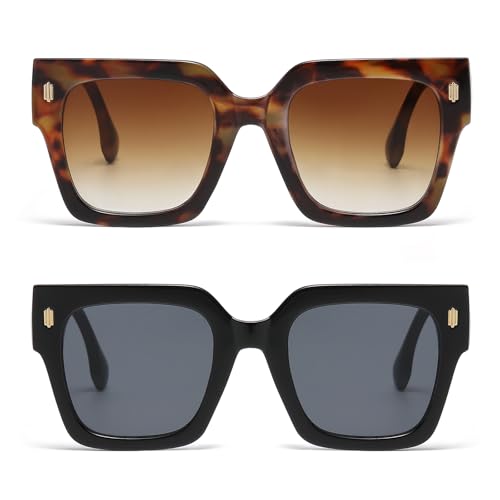 Fashion Women’s Sunglasses Oversized Frame, UV400 Protection for Daily/Outdoor/Travel, Trendy Accessories for Women
