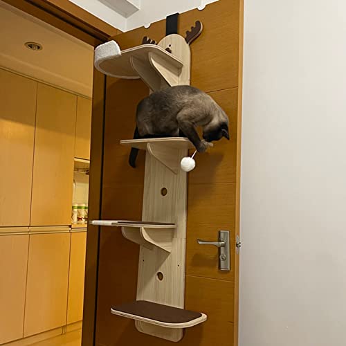 Tour à chat suspendue à la porte pour optimiser l'espace intérieur - 3