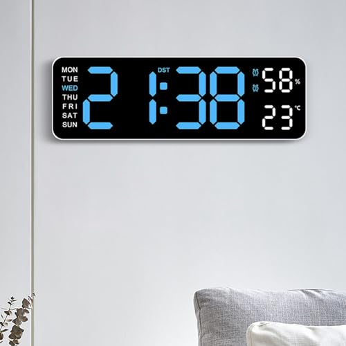 Despertador digital rectangular sencillo con números grandes para casa 7