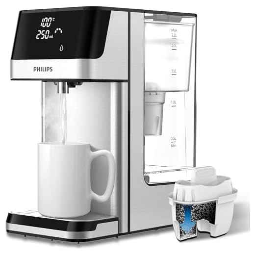Philips Water Station Distributeur d'eau Chaude filtrée 2,2 L 6 réglages de température Écran Tactile