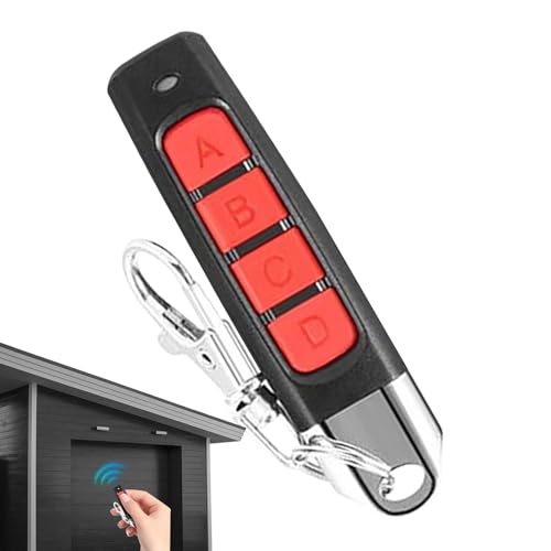 Télécommande de Porte de Garage, ouvre-Porte de Garage Porte-clés - Télécommande de Copie MHz avec Porte-clés - Remplacement à Distance de Garage à 4 Boutons pour Les systèmes de Verrouillage Cent