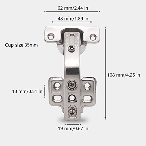 4 Pack Lazy Susan Hinge Face Frame Plate For 135