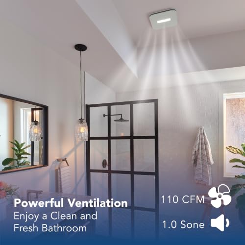 Image of Broan-NuTone Bathroom Exhaust Fan with LED Light, Easy Retrofit, Quiet 1 Sone, 110 CFM