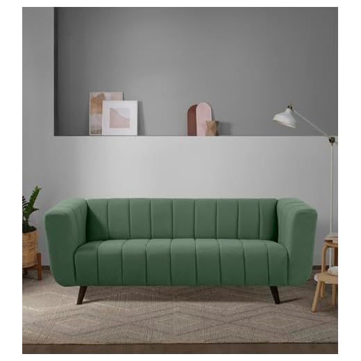 Sleepyhead Kiki - 3 Seater Sofa (Fabric, Sapling Green) 3 Person Sofa