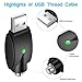 Smart USB Charger with LED Indicator, Rechargeable Overcharge Protection Adapter with Threaded Cord [2 Pieces]