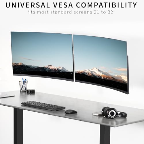 VIVO Premium Dual 21 to 32 inch LCD LED Monitor Wall Mount, Heavy Duty Telescoping Arms, Flush Wall Setup, Fits 2 Screens, White, MOUNT-TS32W by VIVO - Image 7