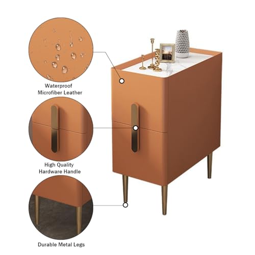 Table d'appoint étroite en bois avec 2 tiroirs pour les petits espaces