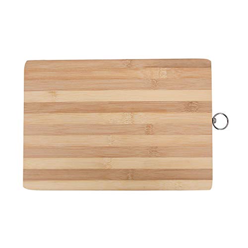 NOHUNT Wooden Cutting Board with Antibacterial Surface Sheesham Wood Cutting Board/Premium Chopping Board with Reversible Usage with Stainless Steel Ring for Kitchen Tools (Brown)