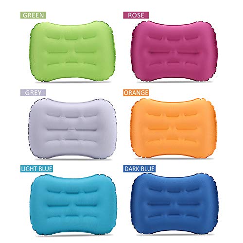 Almofada, Romacci Almofada de viagem inflável Almofada ultraleve para acampamento, caminhada, mochil