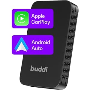 Buddi Play 2 Bluetooth Adapter voor Apple CarPlay & Android Auto | Draadloze Dongle Android Auto | Ontvanger Apple CarPlay | USB-A en USB-C | Nederlandse Interface | Voor iPhone, Google en Samsung