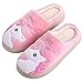 Katara Unisex Flauschige Flache Hausschuh, Einhorn Pink Magic, 37/38 EU