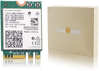 WISE TIGER AX210NGW WiFi Card, Wi-Fi 6E 11AX Wireless Module Expand to 6GHz MU-MIMO Tri-Band Internal Network Adapter with Bluetooth 5.2 for Laptop, Support Windows 10 64bit, M.2/NGFF