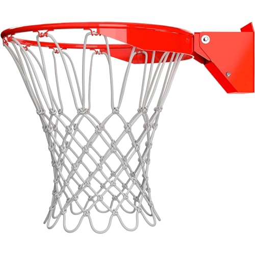 Spalding Regulation Size 18" Steel Basketball Rim with Net Included | Choose from Fixed or Breakaway | Replacement Rim for Indoor or Outdoor Hoop