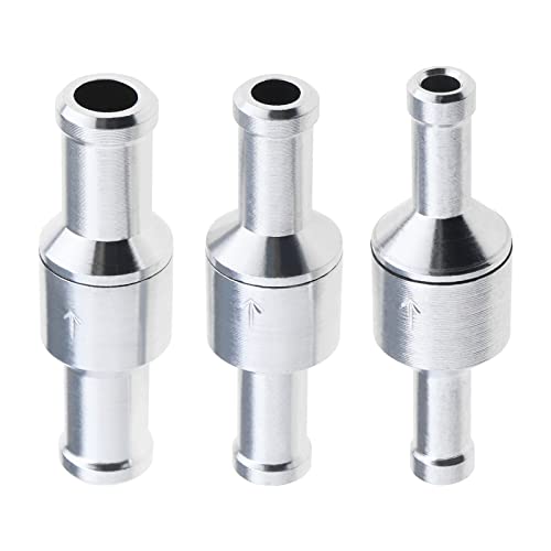 Be In Your Mind 3pcs Clapet Anti-retour Unidirectionnel en Ligne 6mm 8mm 10mm Vanne en Aluminium pour Tuyau d'eau Essence Biodiesel Liquide de Refroidissement Pompe à Pression d'eau Accessoires