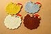Handmade Crochet Chicken Coasters Set of 4 - Funny, Stuffed Animal-Themed Drink Coasters, Cute Desk Accessories, Home Decor, Tabletop Protection, Crazy Chicken Lady Must Have (Style 1)