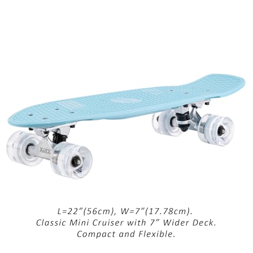 Image of KMX Skateboard 22 and 27 Inch, Classic Mini Cruiser Skateboard for Boys, Girls, Kids, Students, Adults, Teens, Mini Cruiser Board for Beginners and Advanced