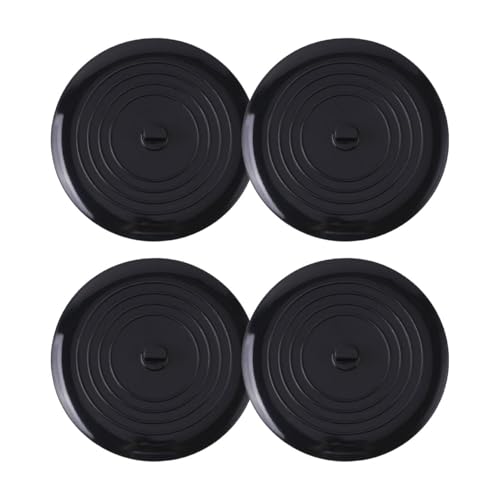 Auriselle 4PCS Tappo Lavello Universale Tappo di Scarico In Silicone Con Controllo Degli Odori Per Da Cucina E Vasca Da Bagno Tappo Da Cucina Per Lavello Da Cucina (Nero)