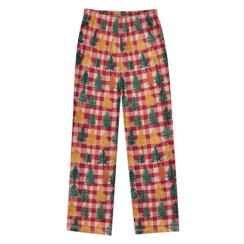 Christmas Pajama Pants Christmas Tree Checked Long Sleep Pants Lounge Bottoms2