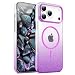 Produktbild JIASHM Für iPhone17 Pro Max Luxus Farbverlauf Glitzer Magnetische Handyhülle Matte Klare Abdeckung (Für iPhone17 Pro Max/Lila)