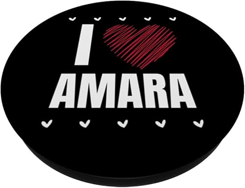 Miniatura 2 de I Love AMARA Cool Name Red Heart Funny PopSockets con nombre personalizado PopGrip intercambiable