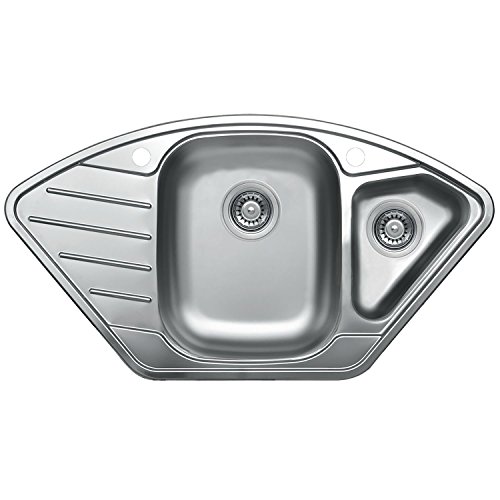 Eck-Einbauspüle Edelstahl