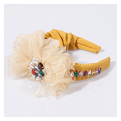 Diademas de tela de pedrería fina con diamantes de colores