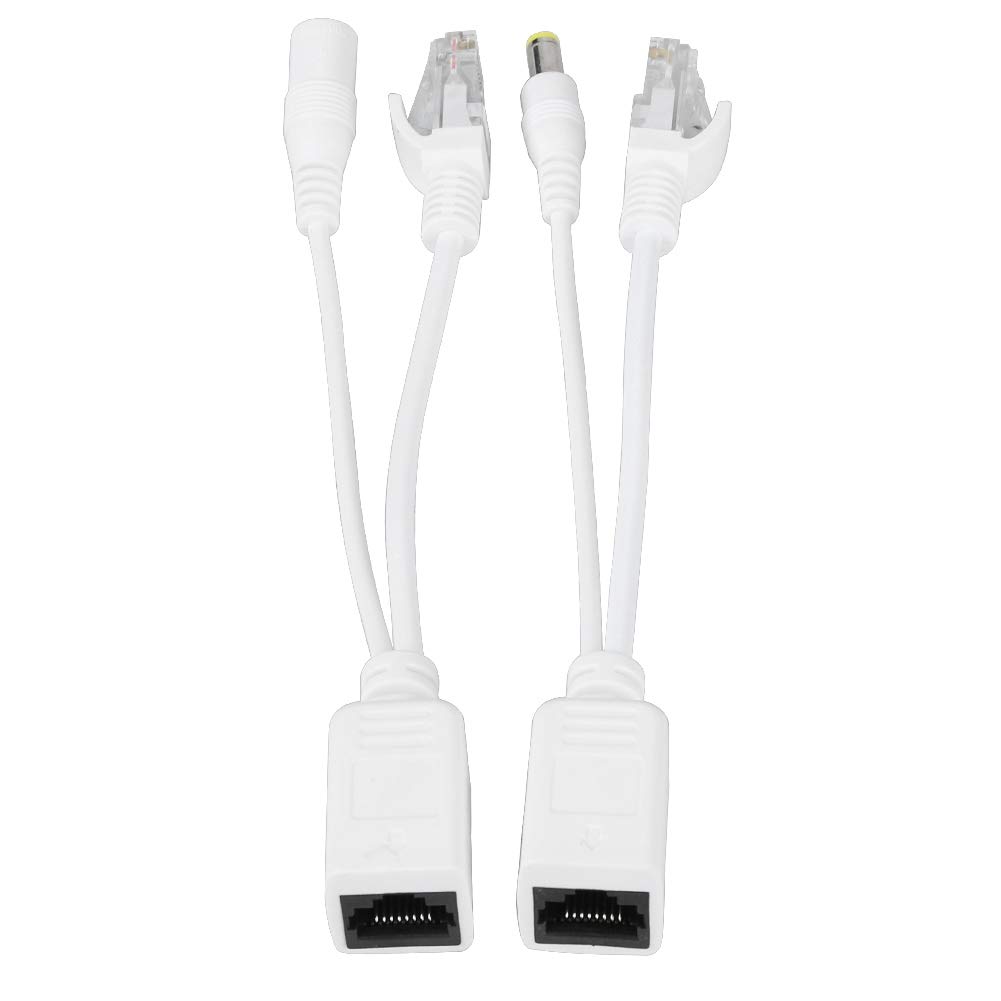 Tosuny 10 accoppiamenti PoE iniettore e splitter telecamera IP POE RJ45 cavo Over Ethernet adattatore iniettore + splitter DC 12 V