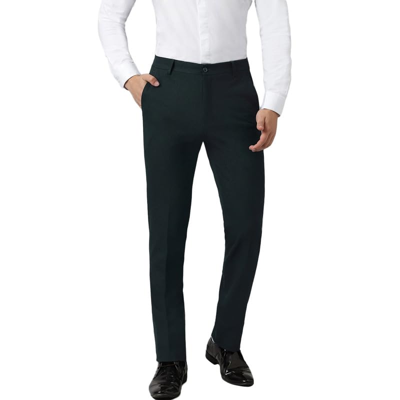 Image of SUBTRACT Slim-Fit Stretchable Lycra Formal Pants for Men with Flexible Waistband | Stylish Men's Wear Trousers for Office or Party |Dress Trouser Pant