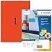 Produktbild HERMA 4402 Farbige Etiketten rot, 100 Blatt, 210 x 297 mm, 1 pro A4 Bogen, 100 Stück, selbstklebend, bedruckbar, matt, blanko Papier Farbetiketten Aufkleber