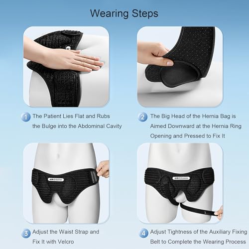 Faja para Hernia Ajustable Unisex Color Negro Talle L miniatura 4