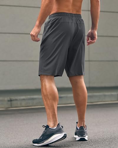 Image of G Gradual Men's Athletic Running Shorts with Zipper Pockets Quick Dry 7 inch / 5 inch / 9 inch Workout Gym Shorts for Basketball Hiking