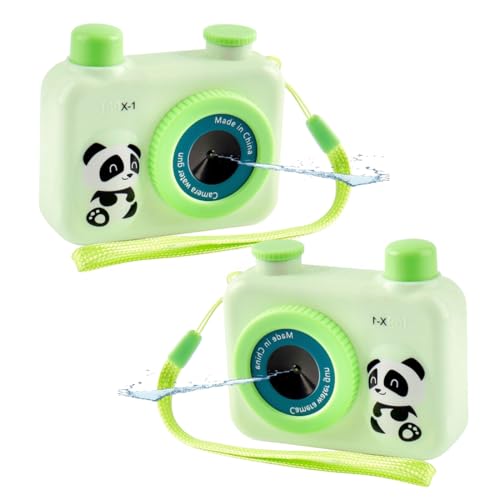 KQOZG 2 Stück Premium Wasserpistolen Set, Kamera-Wasserpistole, Wasserpistole Spielzeug für Kinder, Wasser Spritzpistole Kunststoff, Wasser Spritzpistole für Sommerpartys im Freien(Grün)