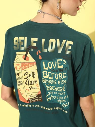 Image of Dillinger Blue Graphic Oversized T-Shirt