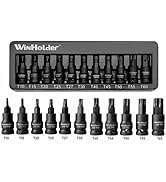 WinHolder 11pcs Male Torx Star Impact Impacted Shallow Short Bit ...