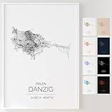Mapdify Danzig personalisiertes Stadtposter, dein 