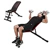Adjustableweight Bench Foldable Weight Bench Fitness Bench with Stretch Rope, Full Body Training Abdominal Crunches Trainer Fitness Training Exercise Body Exercise System